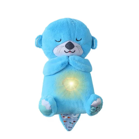 Musical Breathing Otter Plush Toy Pet Cat